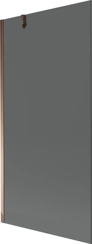 Mexen Next vaňová zástena jednokrídlová 90 x 150 cm, Grafitová čierna, Zlatoružová - 895-090-000-00-40-60