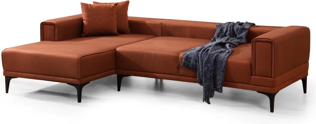 Rohová sedacia súprava Horizon 250 cm tehlová ľavá