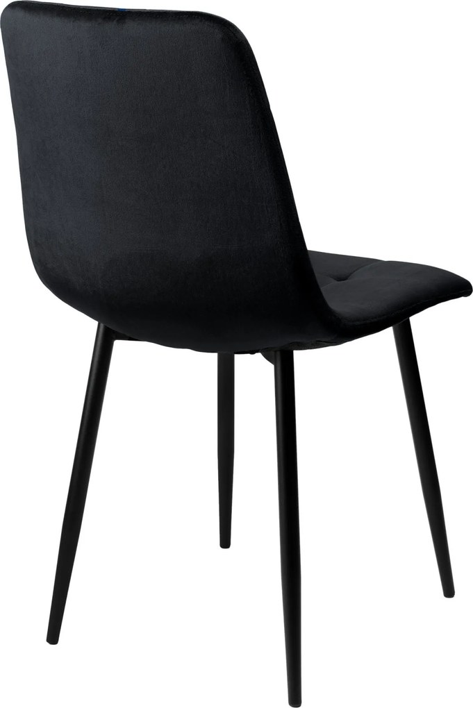 Čierna čalúnená stolička DENVER