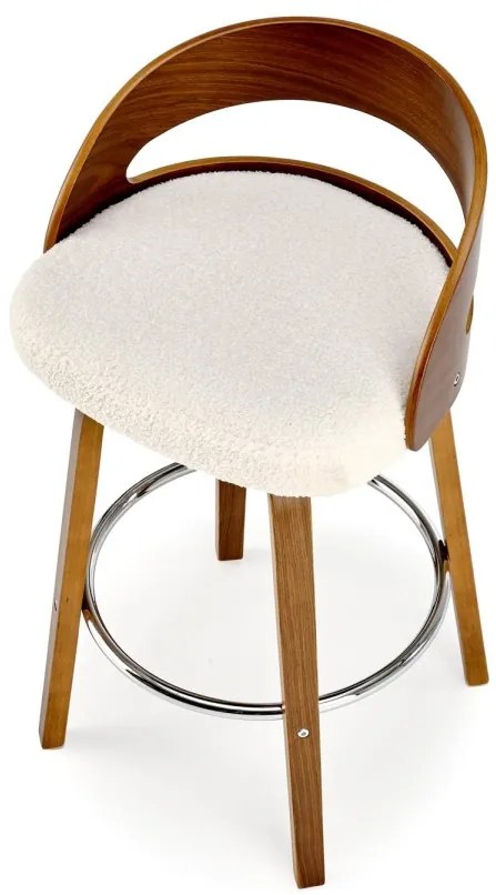 Barová stolička H110 boucle béžová/orech