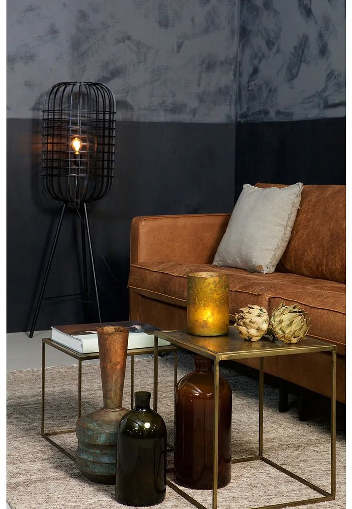 Kovový stolík Metallic sada 2 ks 45 × 40 × 40,35 × 36 × 36 cm