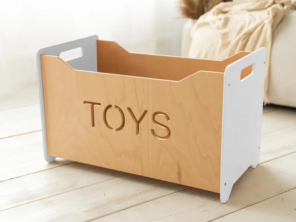 Woodisio Box na hračky TONI Farba: Prírodné drevo, Variant: Mini