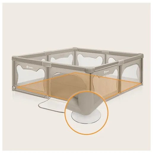 Lionelo - Hracia ohrádka WILLOW XL béžová