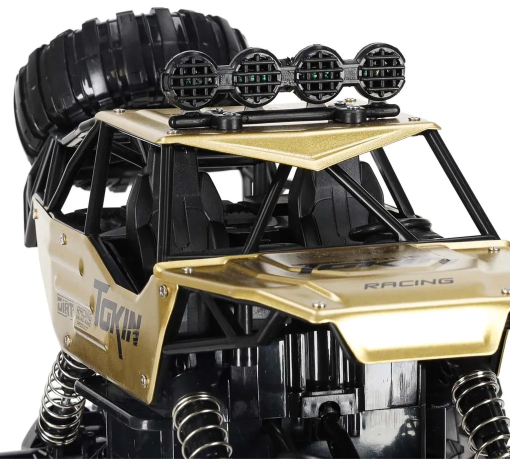 KIK Diaľkovo ovládané kovové auto RC Rock Crawler 4WD 1:12, zlaté