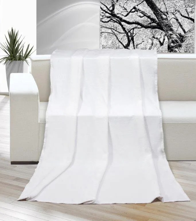 Brotex Mikro deka na jednolôžko 150x200 cm Biela farba