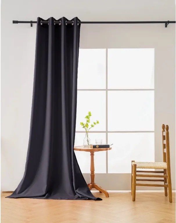 Záves OXFORD LIGHT 140x250 cm, tmavosivý Zavesenie: Riasiaca páska