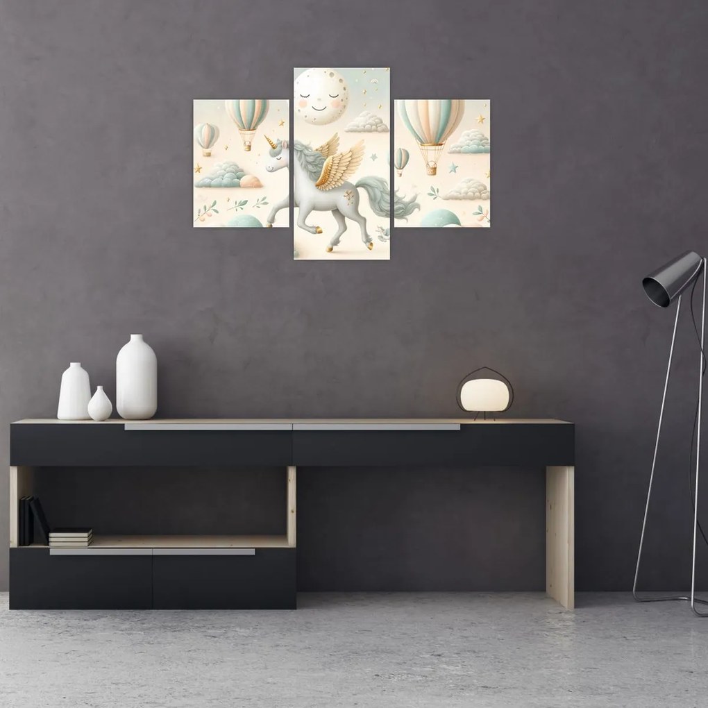 Obraz - Šťastný jednorožec (90x60 cm)