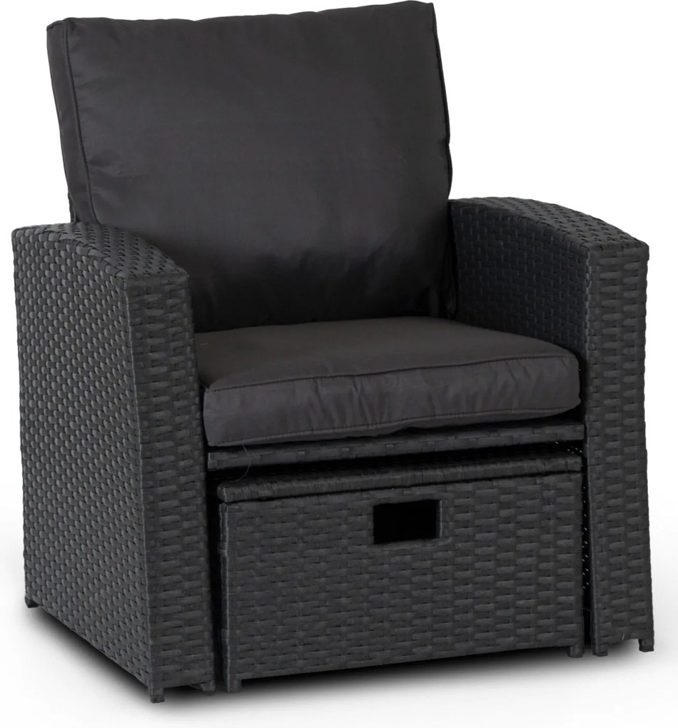 Záhradný nábytok Floryda z umelého ratanu tmavosivý