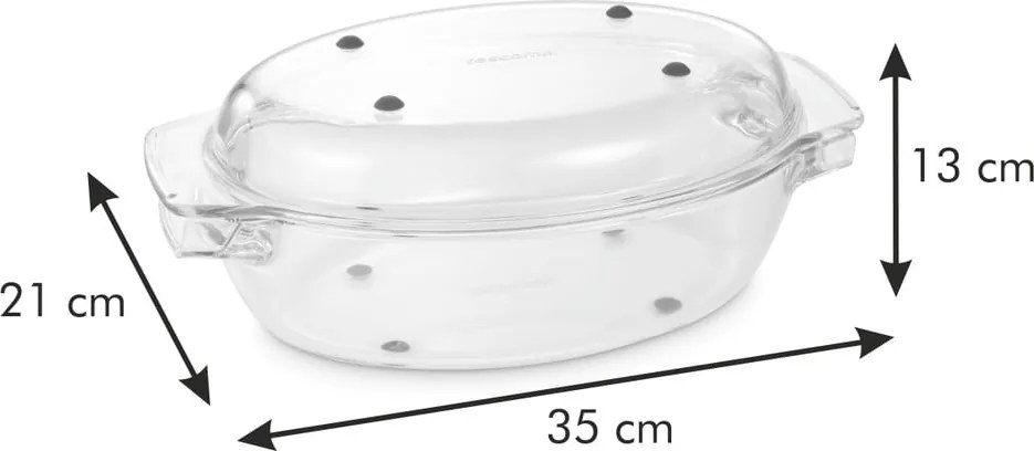 Sklenený pekáč s poklopom 21x35 cm GrandChef – Tescoma