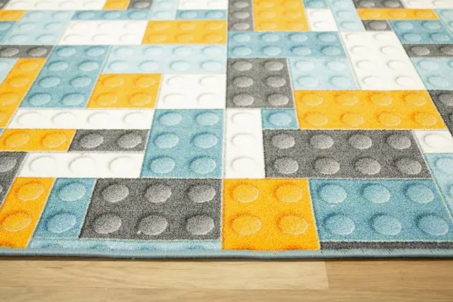 Dětský koberec kostky lego orange