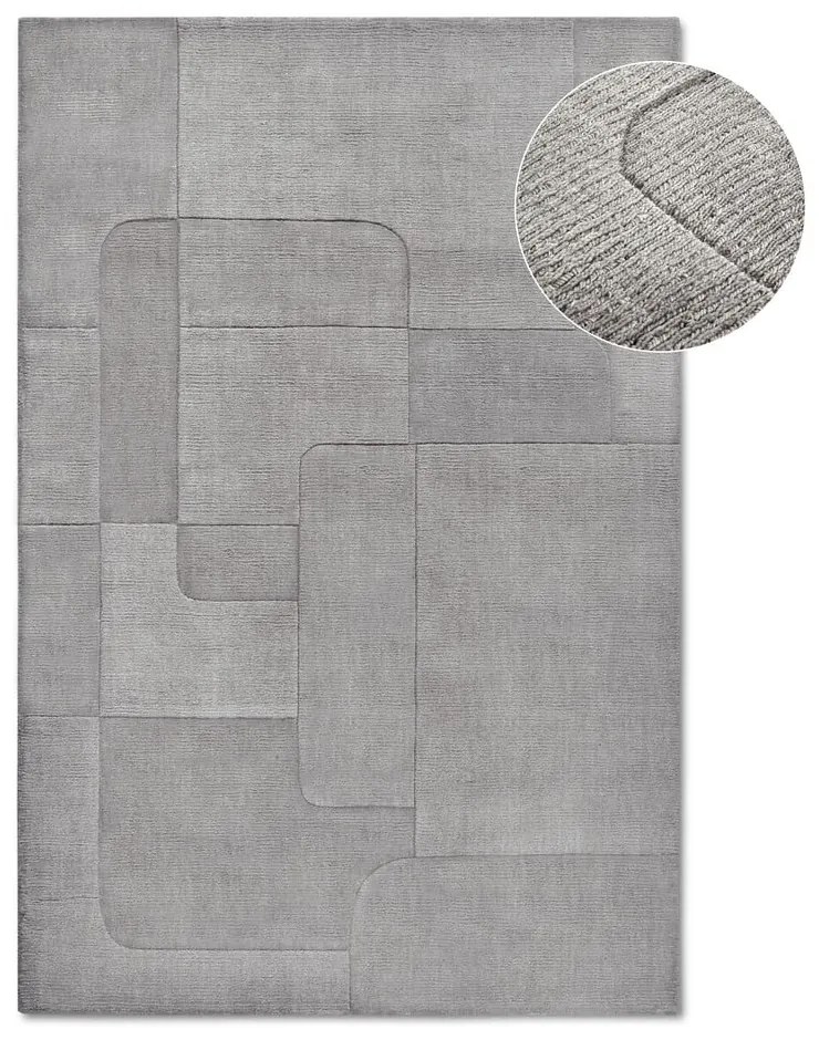 Sivý ručne tkaný vlnený koberec 190x280 cm Charlotte – Villeroy&amp;Boch