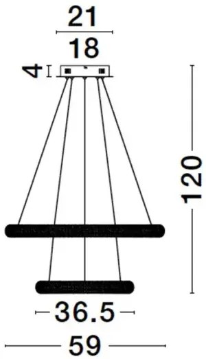 LED luster Medora 59 zlaté