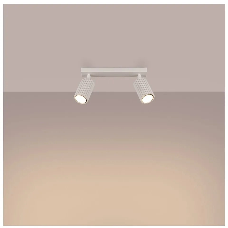 Krémovobiele bodové svietidlo 6,5x30 cm Gleam – Sollux