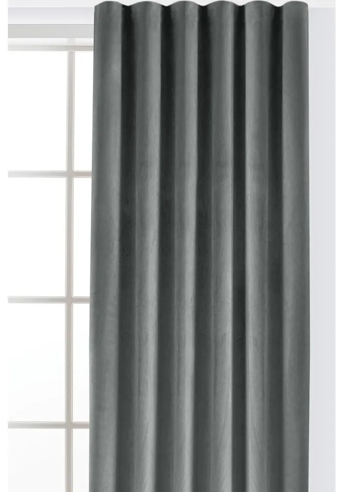 Sivý zamatový dimout záves 265x175 cm Velto – Filumi