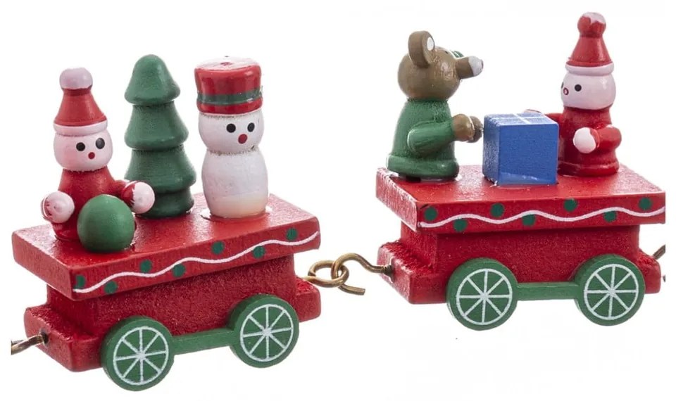 Drevená vianočná figúrka (výška 7,5 cm) Locomotive – Casa Selección