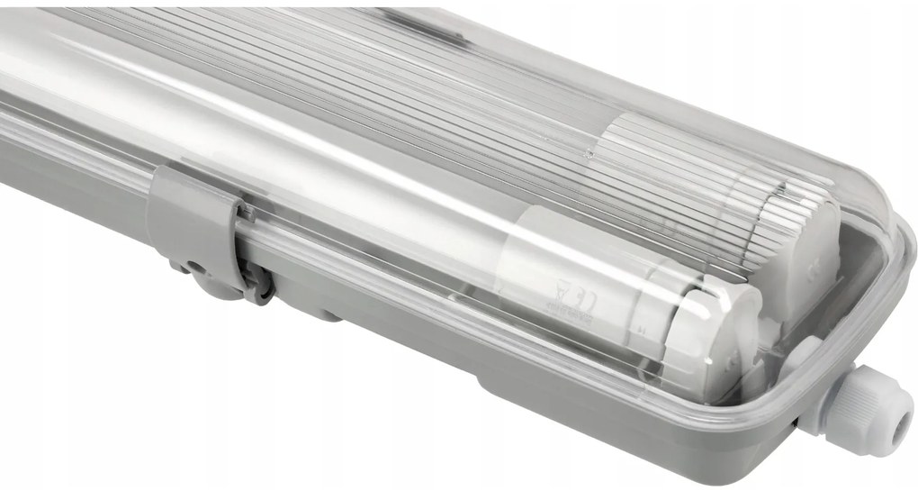 BERGE Hermetické svietidlo 120cm + 2x LED trubica - neutrálna biela