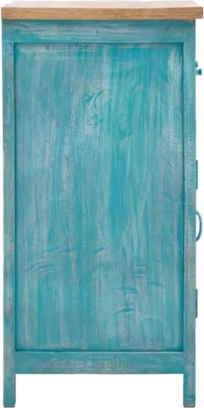 furniture-nabytek.cz - Masívna komoda Santa Cruz z mangového dreva, modrá, lakovaná