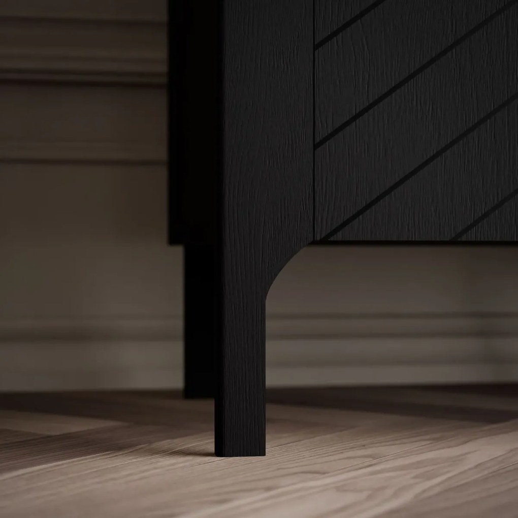 DVOJDVEROVÁ PRESKLENÁ VITRÍNA SALOME ČIERNA 103 cm