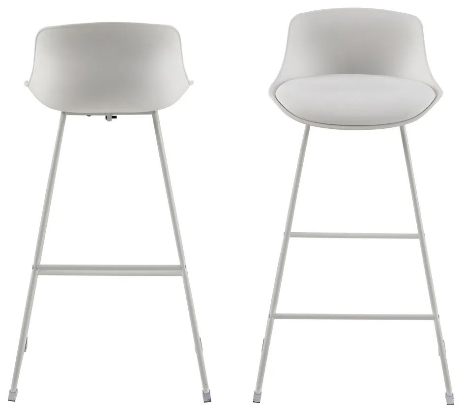 Biela barová stolička (výška sedadla 76 cm) Tina – Actona
