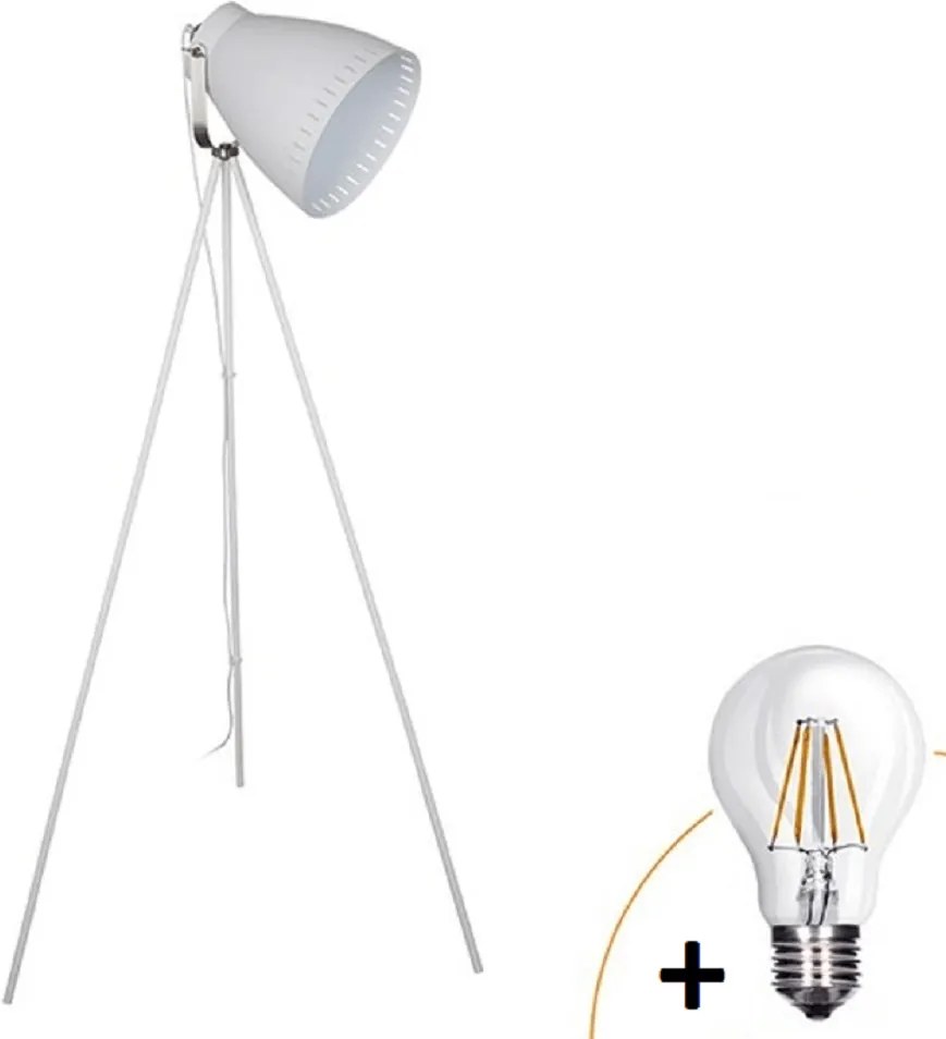 Stojacia lampa, biela, TORINO WA001-W