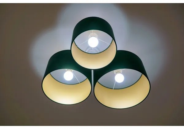 Duolla - Stropné svietidlo ROLLER TRIO 3xE27/60W/230V zelená/zlatá