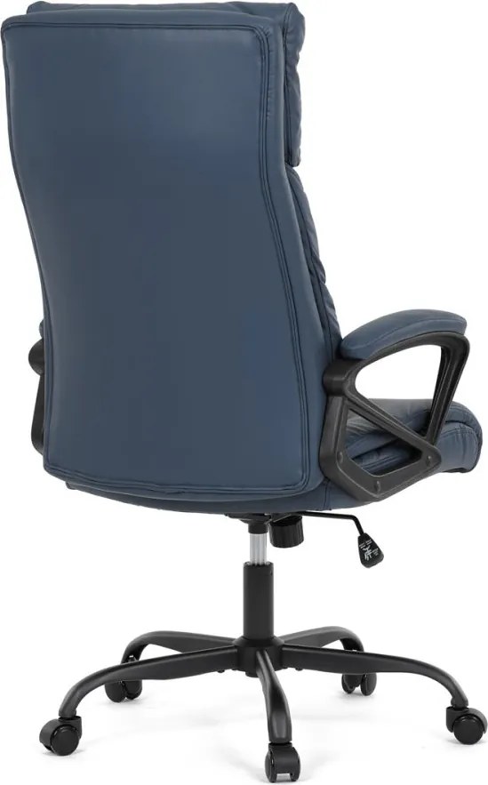 Kancelárske kreslo PEDRO — ekokoža, modrá