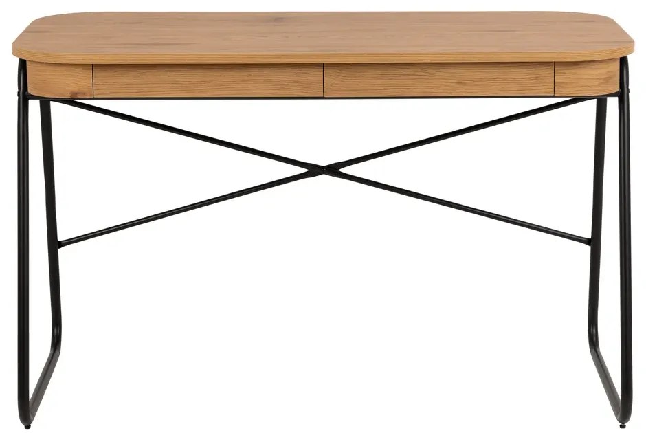Písací stôl Blueton 120 cm dub divoký/čierny