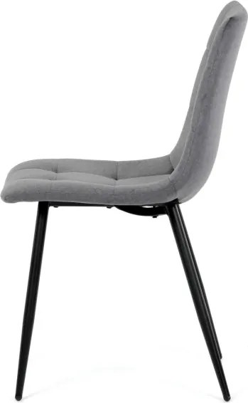Jedálenská stolička zamatová, sivá DCL-X7015 GREY2