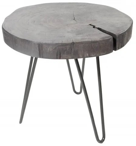Odkladací stolík Island 43cm sivá akácia