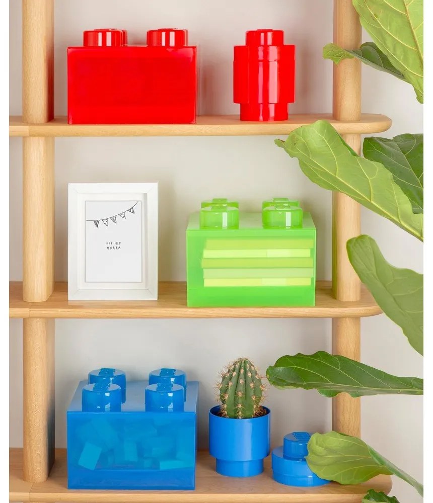 Červený plastový detský úložný box 25x25x18 cm – LEGO®