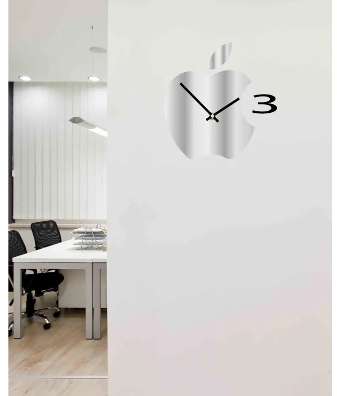 Nástenné hodiny plastové do kuchyne APPLE, 35x35 cm l 3D hodiny X0021-HEU-