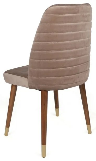 Súprava jedálenských stoličiek Hugo Beige and Walnut, 4 ks