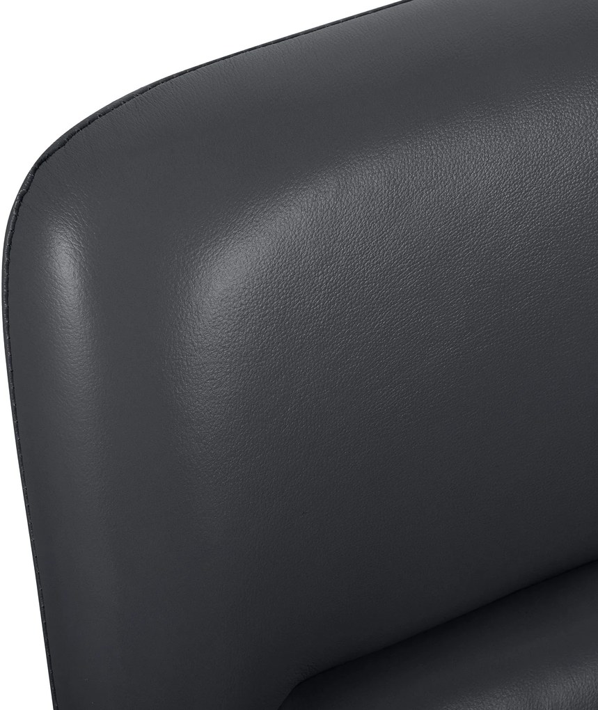 Kancelárska stolička Hilda pravá koža - čierna