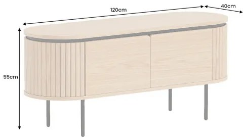 TV-skrinka 47449 Atelier 120cm Natural Dub Dyha - Komfort-nábytok