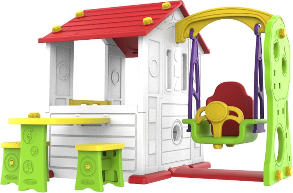 Ramiz Záhradný domček 3 v 1 pre deti Červená strecha