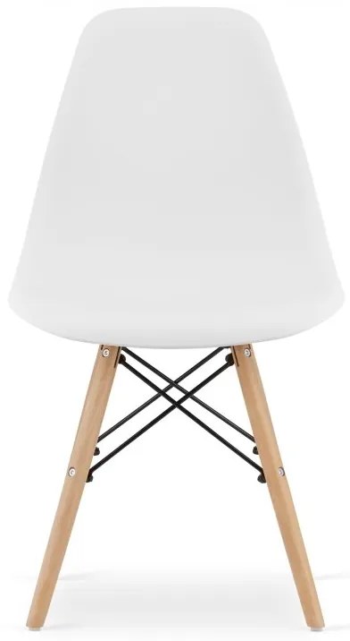Jedálenská zostava TODI 60cm okrúhly stolový set biely + 2 stoličky OSAKA biele