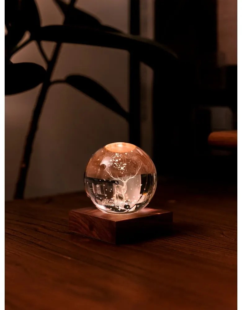 Tmavohnedá svetelná dekorácia na USB Amber – Gingko