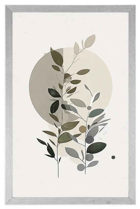 Plagát minimalistické rastlinky v boho štýle