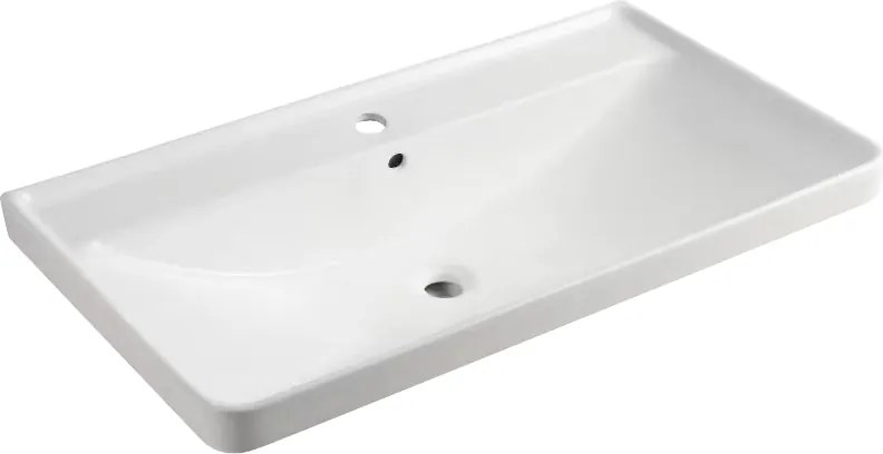 Mereo, Mereo Siena, kúpeľňová skrinka s keramickým umývadlom 101 cm, biela lesk, MER-CN4121