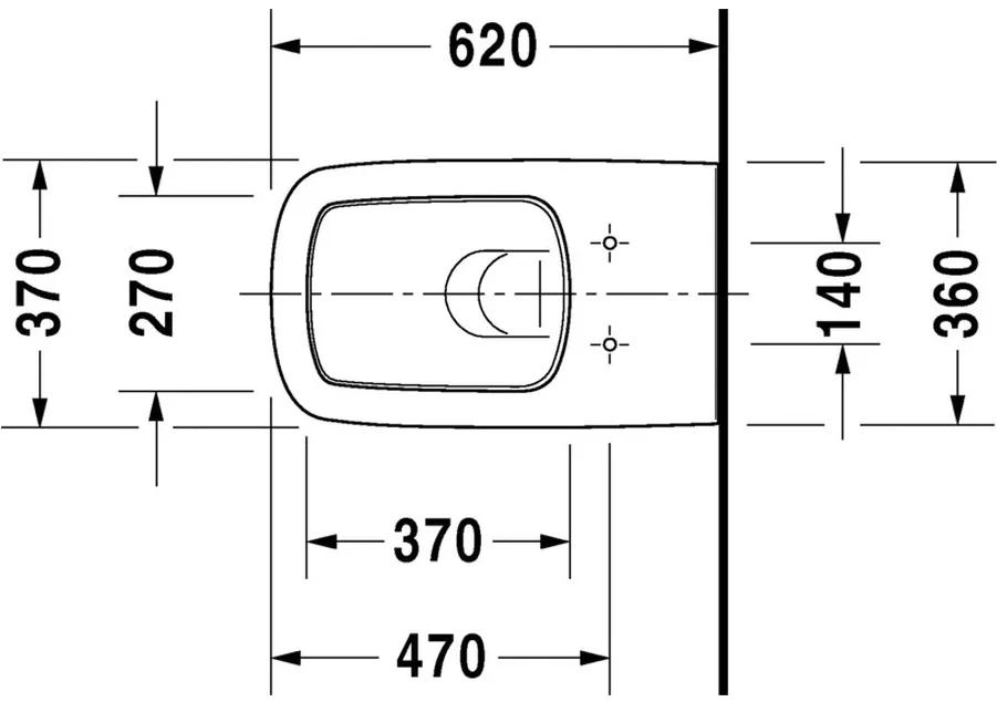Duravit DuraStyle - Závesné WC 620x370 mm, biela 2537090000