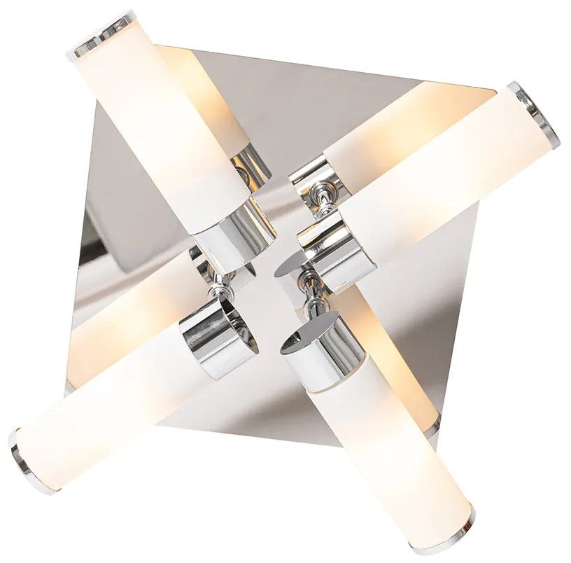 Moderné stropné svietidlo do kúpeľne chróm 4-žiarovkové IP44 - Bath