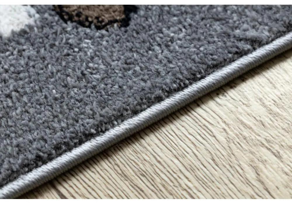 Detský kusový koberec Cesta z mesta sivý 240x330cm