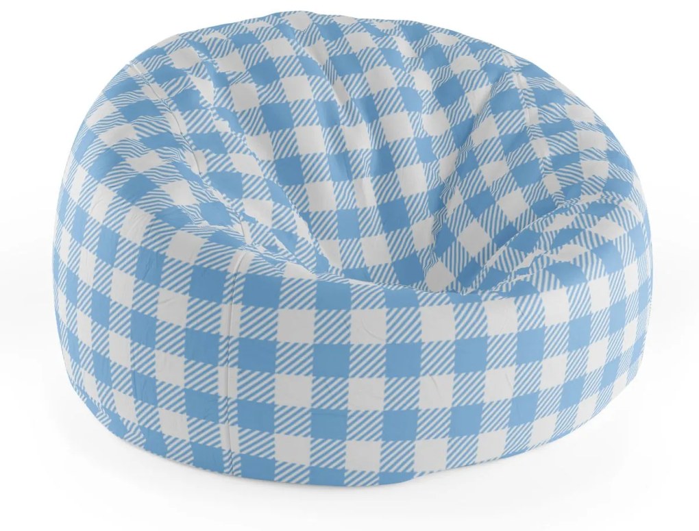 Sablio Sedací vak Cocoon Košeľový vzor - 75 x 45 x 35 cm