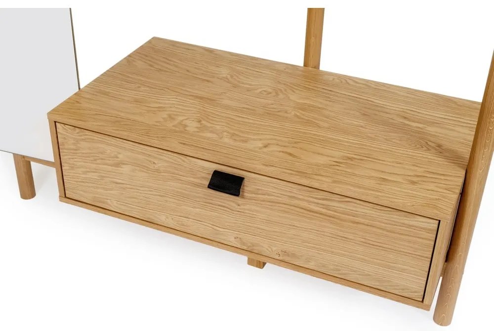 Predsieňová stena z dubového dreva so zrkadlom Woodman Tripod