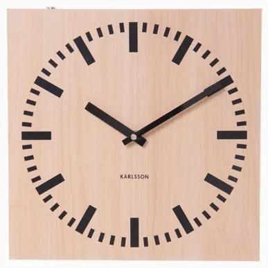 Obojstranné nástenné hodiny Karlsson 5528 natur 30cm