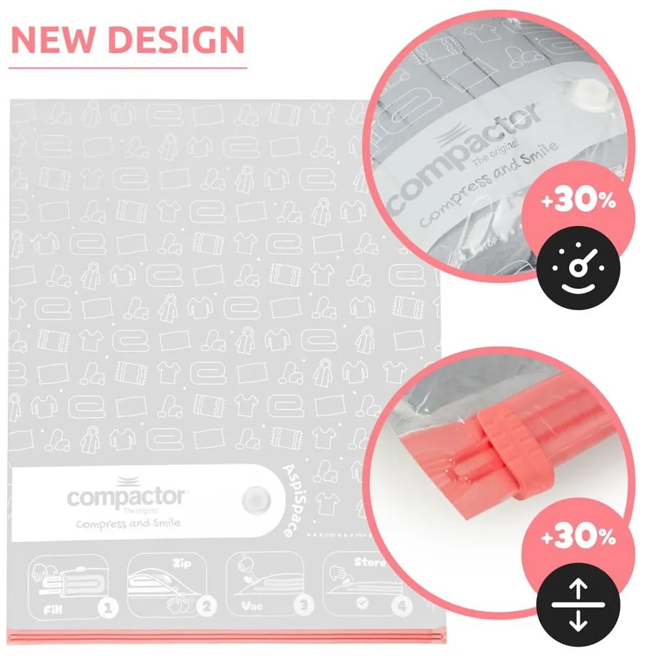 Vákuové vrecia v súprave 3 ks Space Save M/L – Compactor