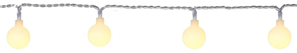 Vonkajšia svetelná LED reťaz 50 svetielok dĺžka 7,35 m Star Trading Berry - biely