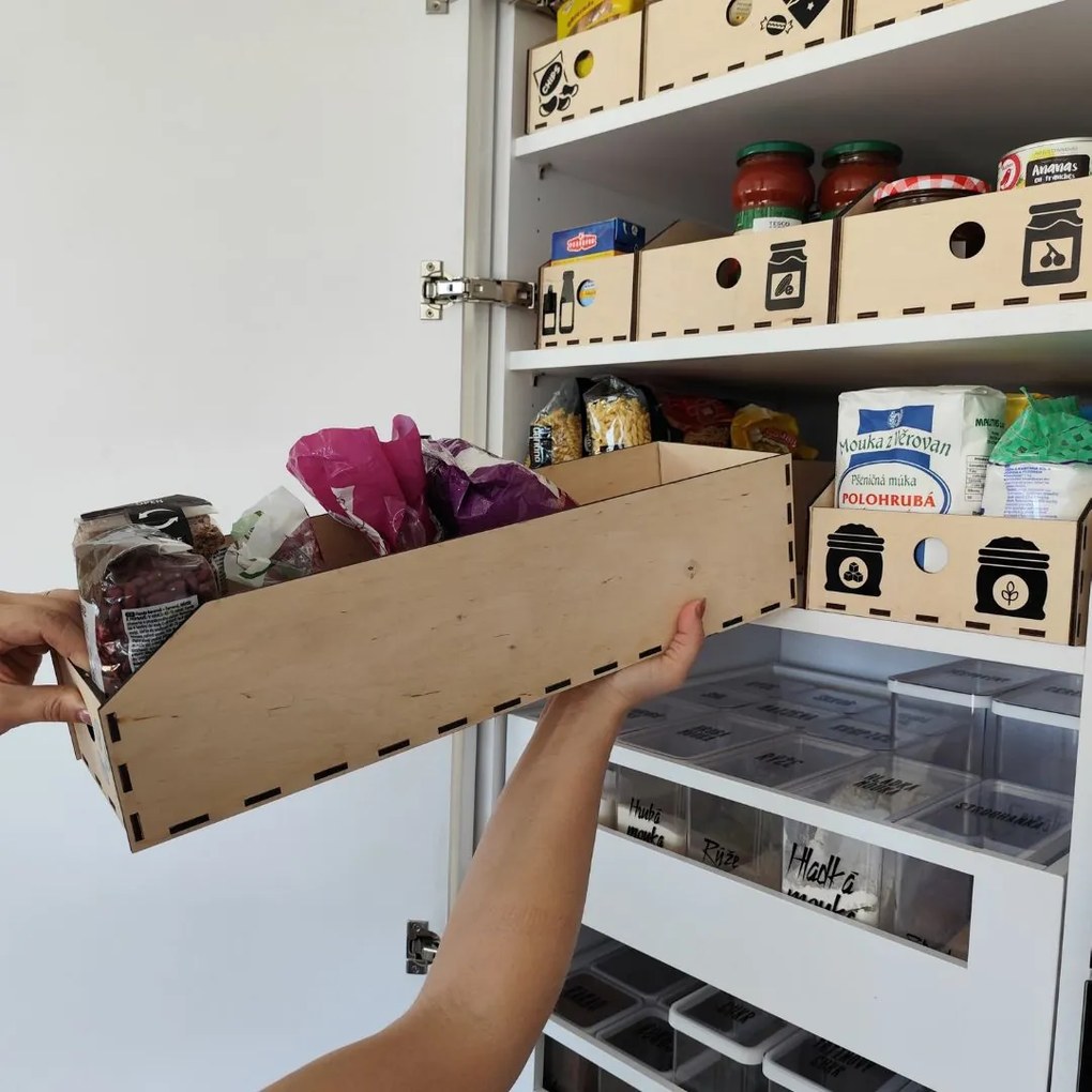 usporadejto.cz Úložný box, drevený 20x50x12cm - do špajzy aj do skrine VASKY20