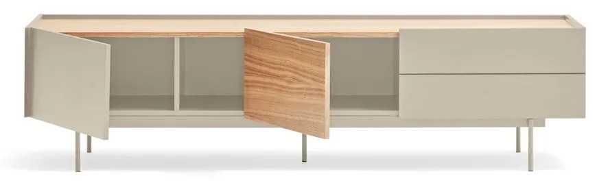 TV stolík v dekore duba v béžovo-prírodnej farbe 180x45 cm Otto – Teulat