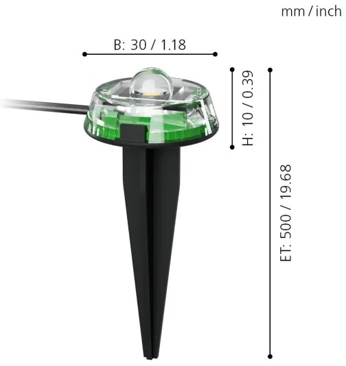 Eglo 98184 - LED Vonkajšia dekoračná reťaz SPINETOLI 9xLED 10m IP65 teplá biela